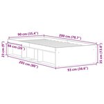 vidaXL Cadre de lit sans matelas blanc 90x200 cm