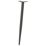 vidaXL Pieds de table console forme conique 4 pièces Anthracite 72-73 cm Acier