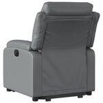 vidaXL Fauteuil inclinable Gris Similicuir