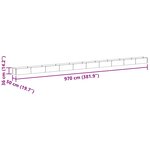 vidaXL Jardinière surélevée 970 x 50 x 36 cm Acier galvanisé