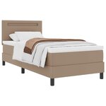 vidaXL Lit à ressorts avec matelas Cappuccino 90 x 200 cm Simili cuir