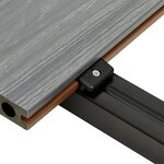 vidaXL Panneaux de terrasse et accessoires WPC Marron/gris 20 m² 2 2 m