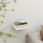 vidaXL Étagère murale flottante Chêne et blanc 23x23 5x3 8 cm MDF