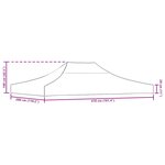vidaXL Toit de tente de réception 4x3 m Jaune 270 g/m²