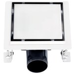 vidaXL Drain de douche avec couvercle 2 en 1 15x15 cm Acier inoxydable