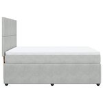 vidaXL Sommier à lattes de lit et matelas Gris clair 140x190cm Velours