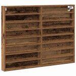vidaXL Cabinet d'Affichage avec étagère Bois Ancien 100 x 8.5 x 75 cm
