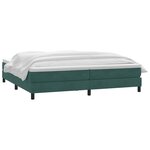 vidaXL Sommier à lattes de lit et matelas vert foncé 180x210cm velours