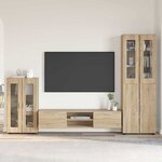 vidaXL Ensemble meuble TV FLORIN Chêne Sonoma Bois d'ingénierie