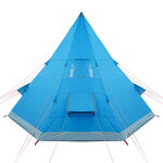 vidaXL Tente de camping tipi 4 personnes bleu imperméable