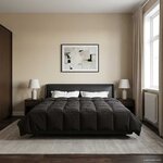 vidaXL Duvet d'été simple Matelassé Anthracite 220 x 260 cm Microfibre