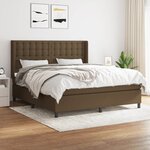 vidaXL Sommier à lattes de lit avec matelas Marron foncé 160x200 cm