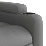 vidaXL Fauteuil de massage inclinable Gris foncé Tissu