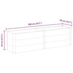 vidaXL Lit surélevé de jardin 200x50x54 cm WPC Gris