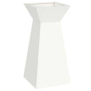vidaXL Jardinier sur colonne avec bol blanc  dimensions 35x35x73 cm en acier.