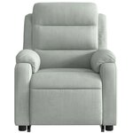 vidaXL Fauteuil de massage inclinable Gris clair Velours