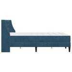 vidaXL Cadre de lit avec matelas Bleu 160 x 200 cm Velours