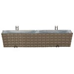 vidaXL Garde-Corps 2 pc Gris 80 x 17 x 17 cm métal