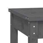vidaXL Banc de jardin gris 50x44x45 cm bois massif de pin