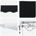 Store rétractable automatique vidaXL avec LED Noir 500x350 cm