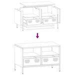 vidaXL Meuble TV jaune moutarde 68x39x43 5 cm acier laminé à froid