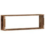 Étagères murales vidaXL 2 Pièces Bois ancien 80x15x26 cm en bois d'ingénierie