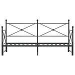 vidaXL Lit de jour et lit gigogne sans matelas noir 90x190 cm acier
