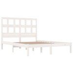 vidaXL Cadre de lit sans matelas blanc 140x200 cm bois de pin massif