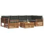 vidaXL Ensemble de canapés d'extérieur 7 Pièces Naturel et Anthracite