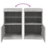 vidaXL Buffet avec lumières LED sonoma gris 41x37x67 cm