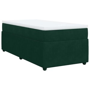 vidaXL Sommier à lattes de lit avec matelas Vert foncé 100x200 cm