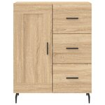 vidaXL Buffet haut Chêne sonoma 69 5x34x180 cm Bois d'ingénierie