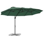 vidaXL Parasol cantilever de jardin Vert 372 x 198 x 243 cm