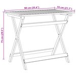 vidaXL Table de jardin pliante Rectangulaire 100x55x75 cm Bois massif Acacia