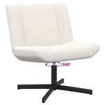 vidaXL Chaise pivotante Crème 63 x 75 x 76 cm tissu