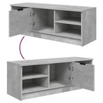 vidaXL Meuble TV Gris béton 102x35 5x36 5 cm Bois d'ingénierie