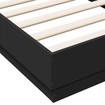 vidaXL Cadre de lit sans matelas noir 90x190 cm bois ingénierie