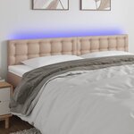 vidaXL Tête de lit à LED Cappuccino 160x5x78/88 cm Similicuir