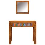 vidaXL Table de maquillage Marron miel en bois massif d'acacia