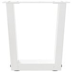 vidaXL Pieds de table basse en forme de V  2 pièces  blanc  30 x (30-31 3) cm  acier