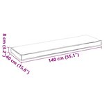 vidaXL Coussin de palette pour banc Rouge Vin 140x40x8 cm en tissu Oxford