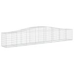 vidaXL Paniers à gabions arqués 20 Pièces 400x50x60/80 cm Fer galvanisé