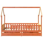 vidaXL Cadre de lit enfants avec tiroirs sans matelas 90x190 cm bois