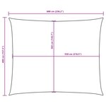 vidaXL Voile de parasol Tissu Oxford rectangulaire 4x6 m Bleu
