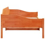 vidaXL Cadre de lit sans matelas cire marron 90x200 cm bois pin massif