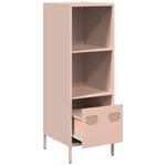 vidaXL Buffet haut rose 35x39x103 5 cm acier