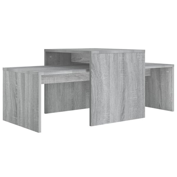 vidaXL Ensemble table basse Sonoma gris 100x48x40 cm Bois d'ingénierie