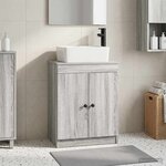 vidaXL Meuble de salle de bain avec évier Sonoma gris 54 x 35 x 83 cm