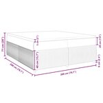 vidaXL Sommier à lattes de lit avec matelas Crème 200x200 cm Tissu