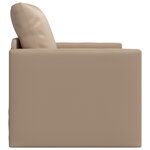 vidaXL Canapé-lit au sol 2-en-1 Cappuccino 74x77x81 cm Faux cuir